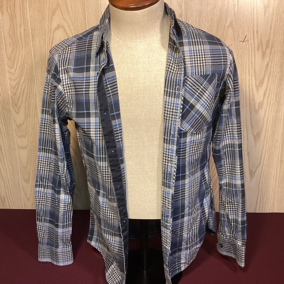 Banana Republic mens plaid button down shirt  size small - Picture 2 of 10